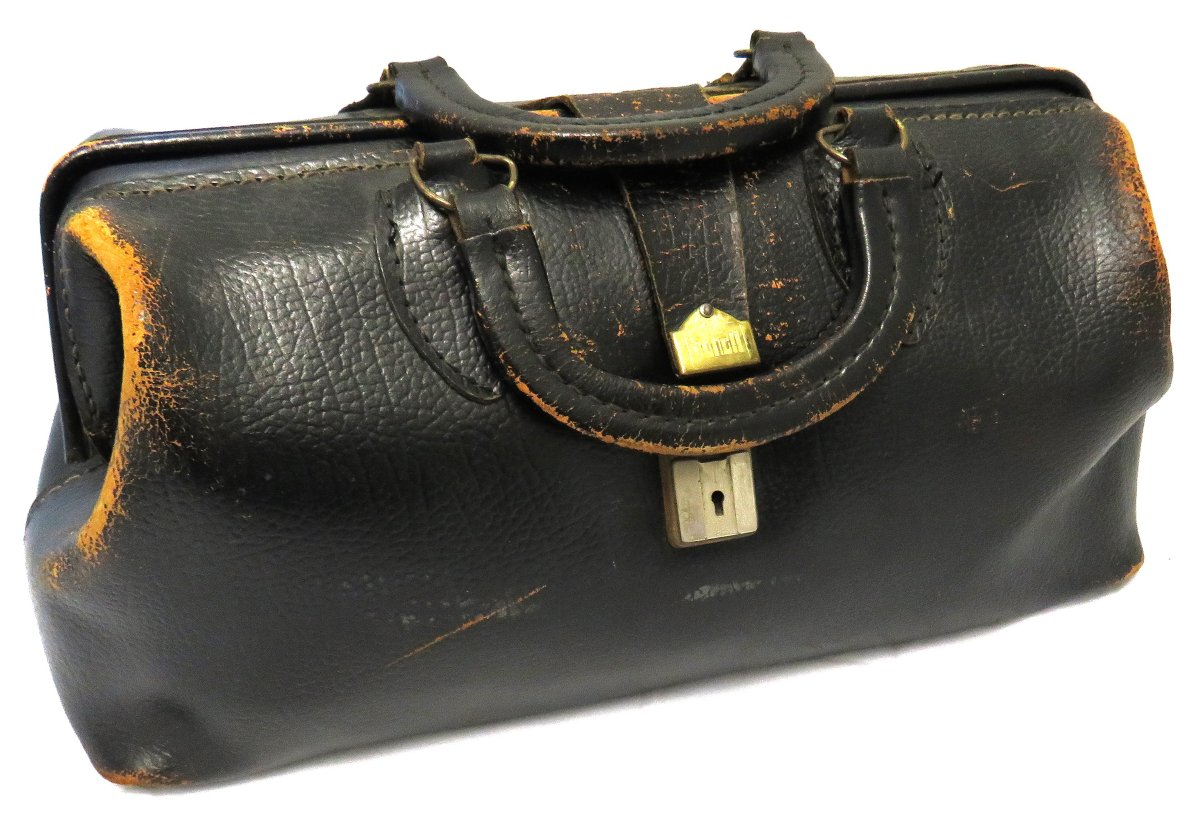 Black leather doctor's bag